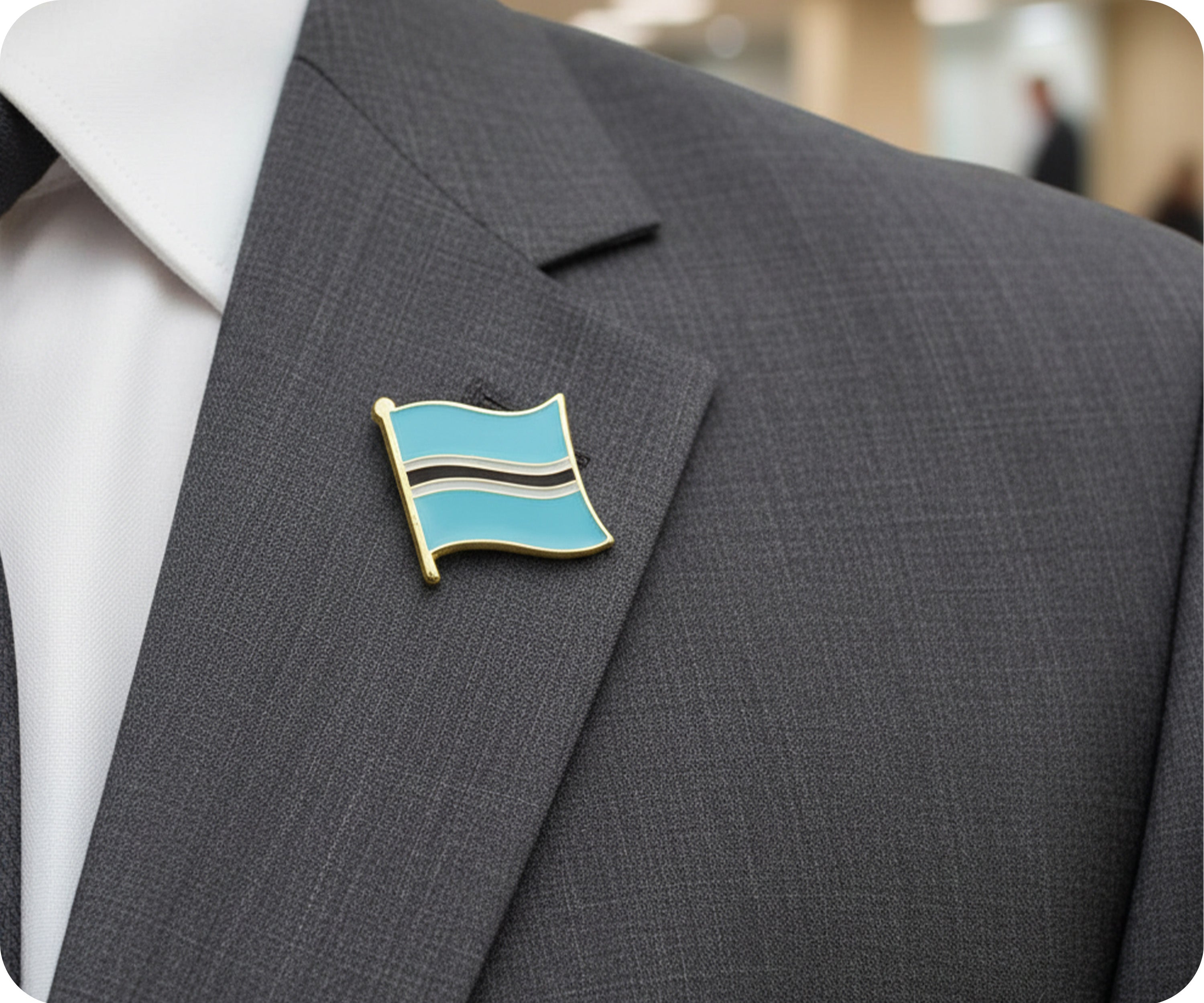 Botswana Flag Pin Badge