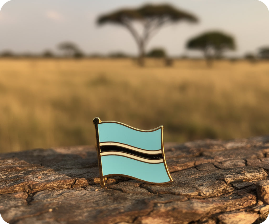 Botswana Flag Pin Badge