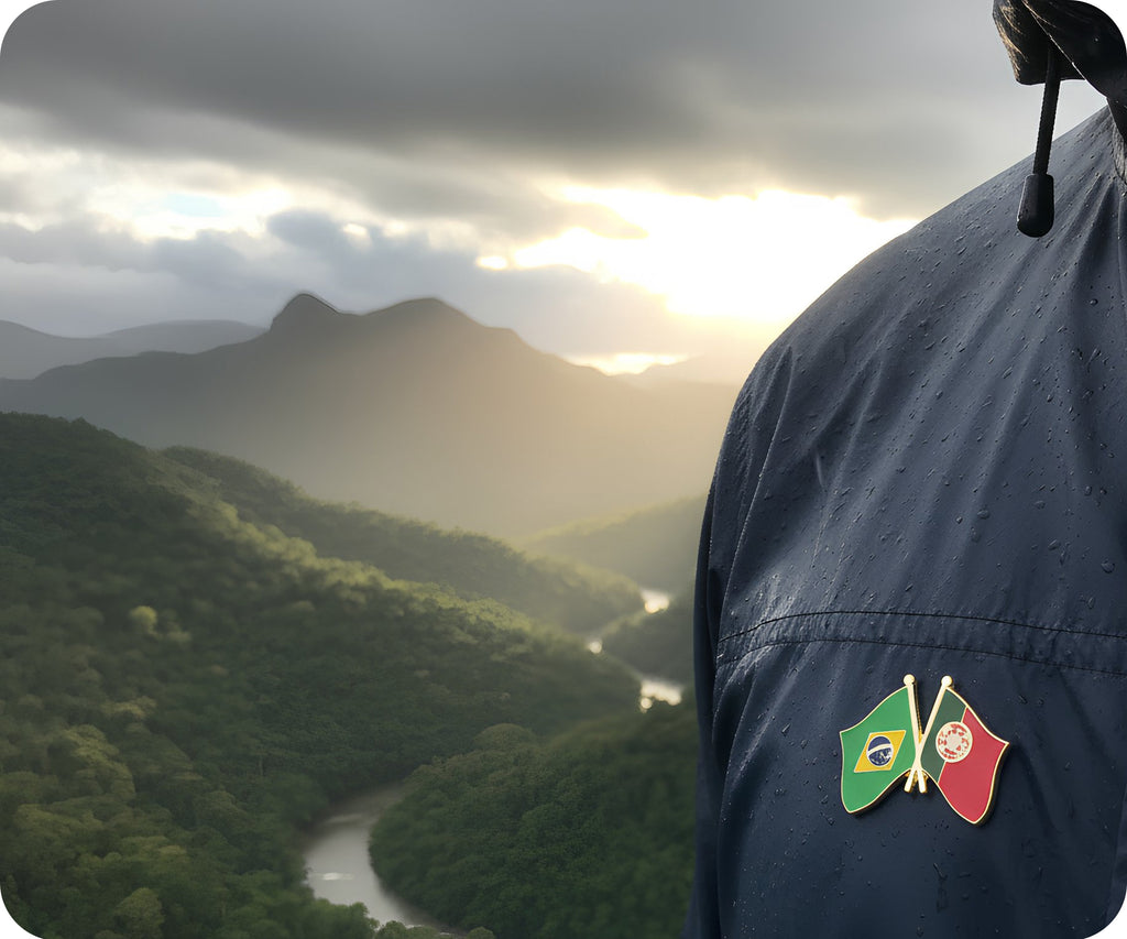 Brazil & Portugal Friendship Pin Badge
