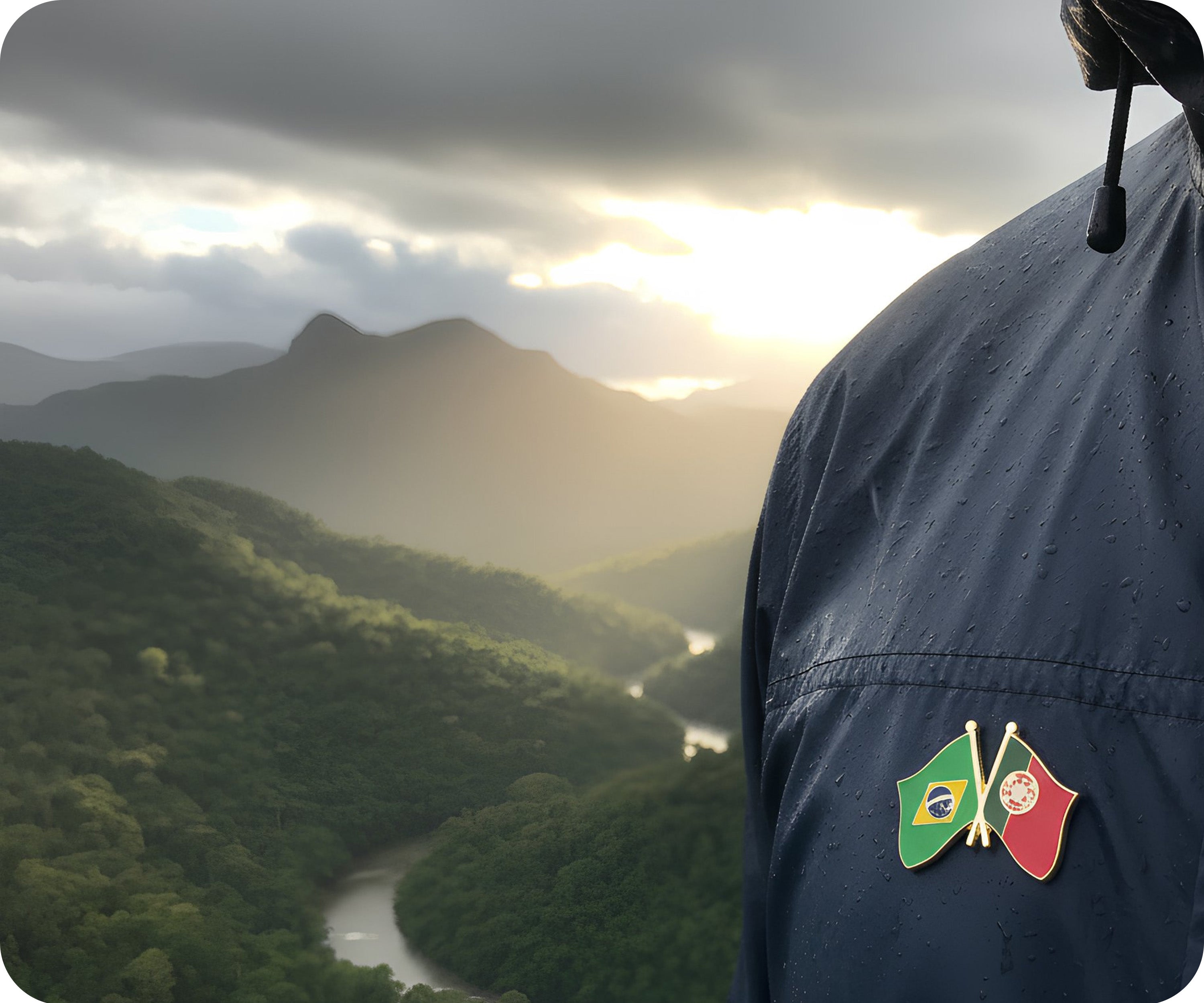 Brazil & Portugal Friendship Pin Badge