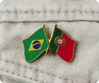 Brazil & Portugal Friendship Pin Badge