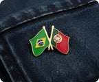 Brazil & Portugal Friendship Pin Badge