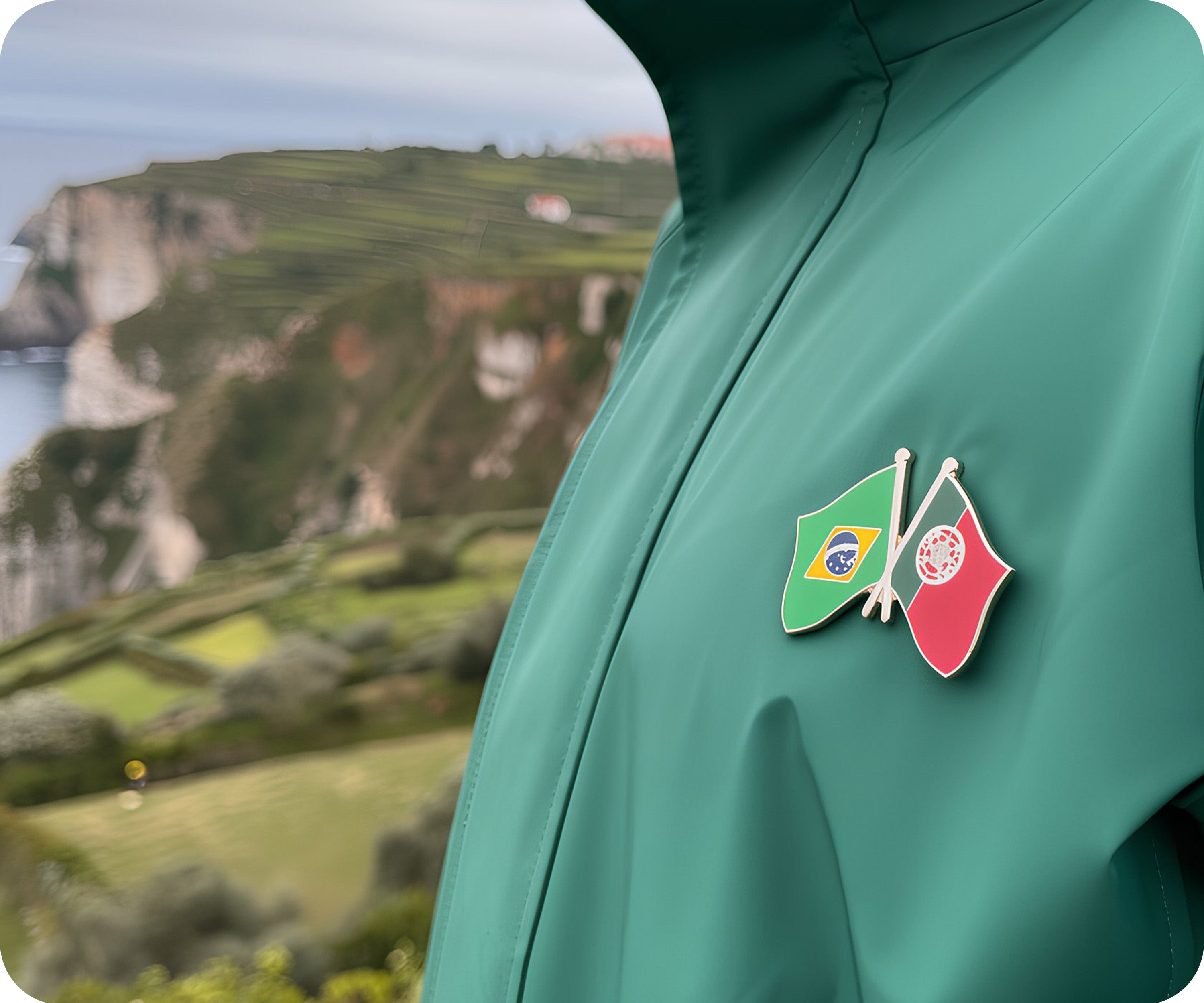 Brazil & Portugal Friendship Pin Badge