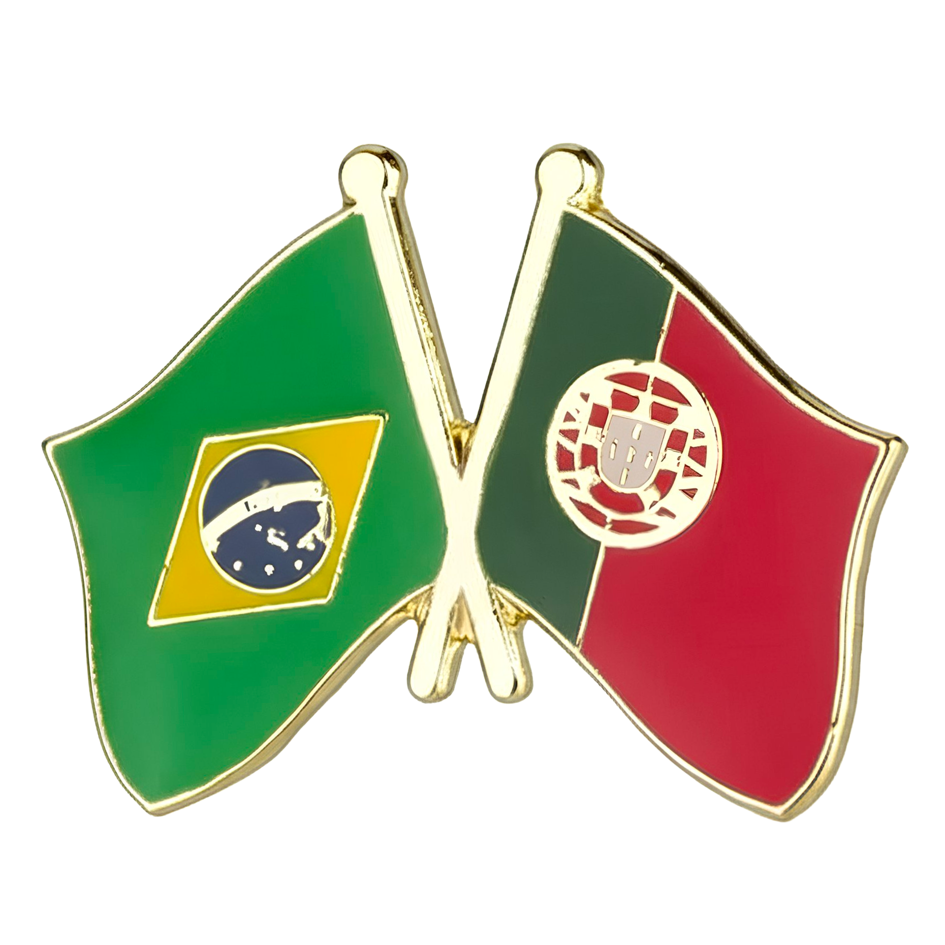 Brazil & Portugal Friendship Pin Badge