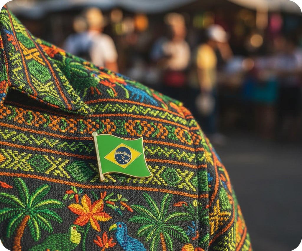 Brazil Flag Pin Badge