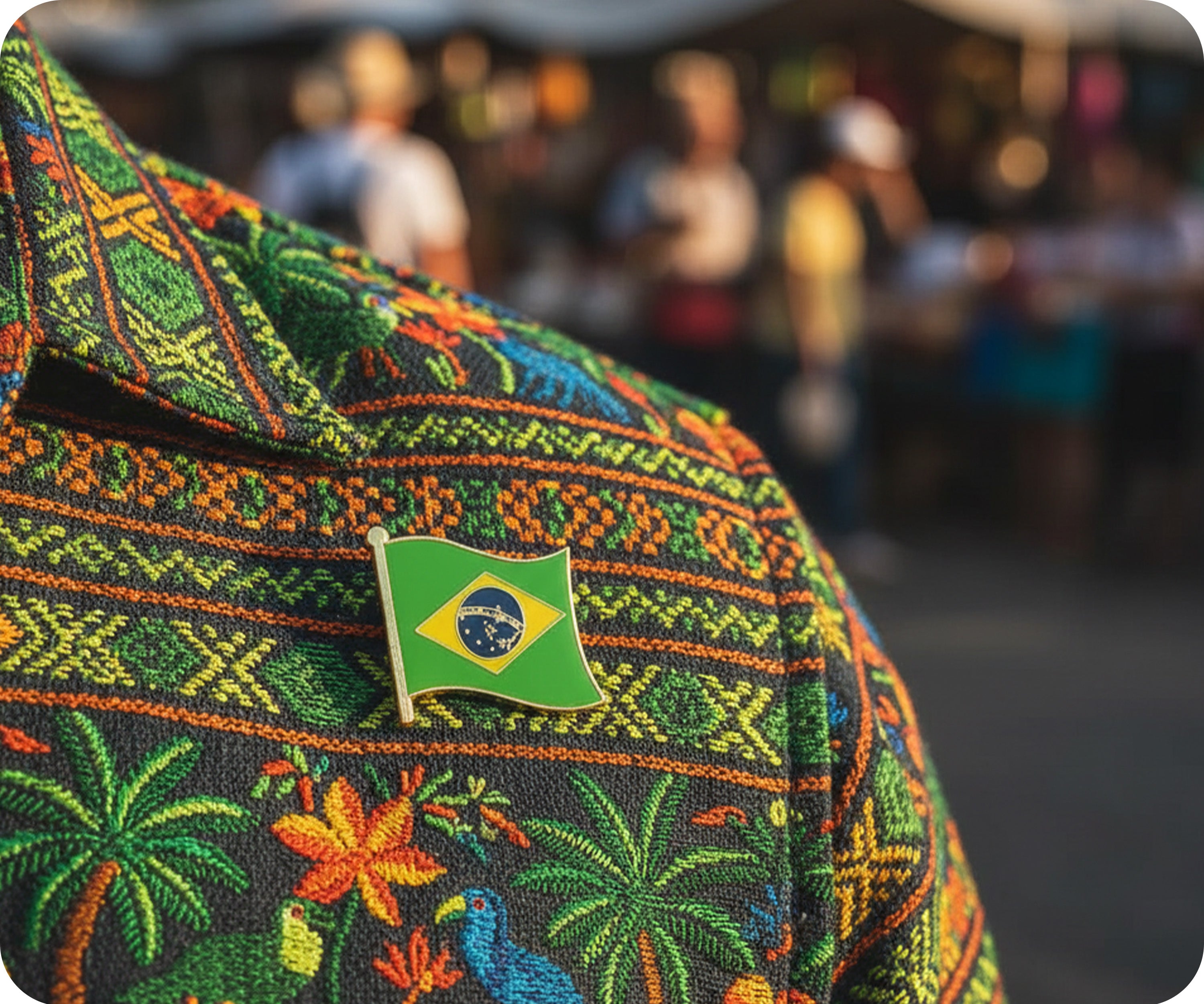 Brazil Flag Pin Badge