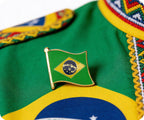 Brazil Flag Pin Badge