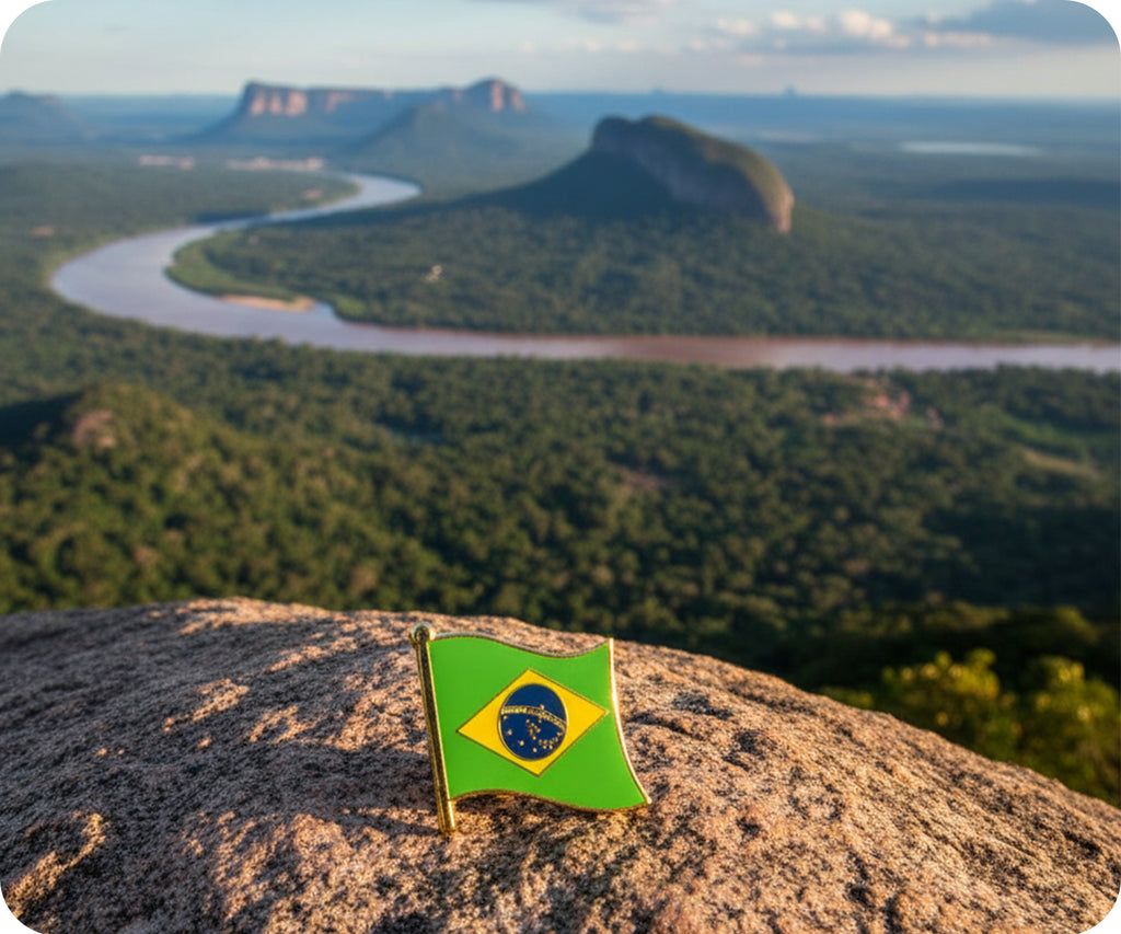Brazil Flag Pin Badge