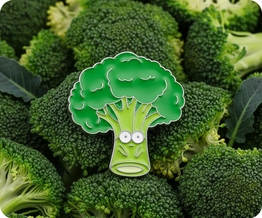 Broccoli Vegetable Pin Badge