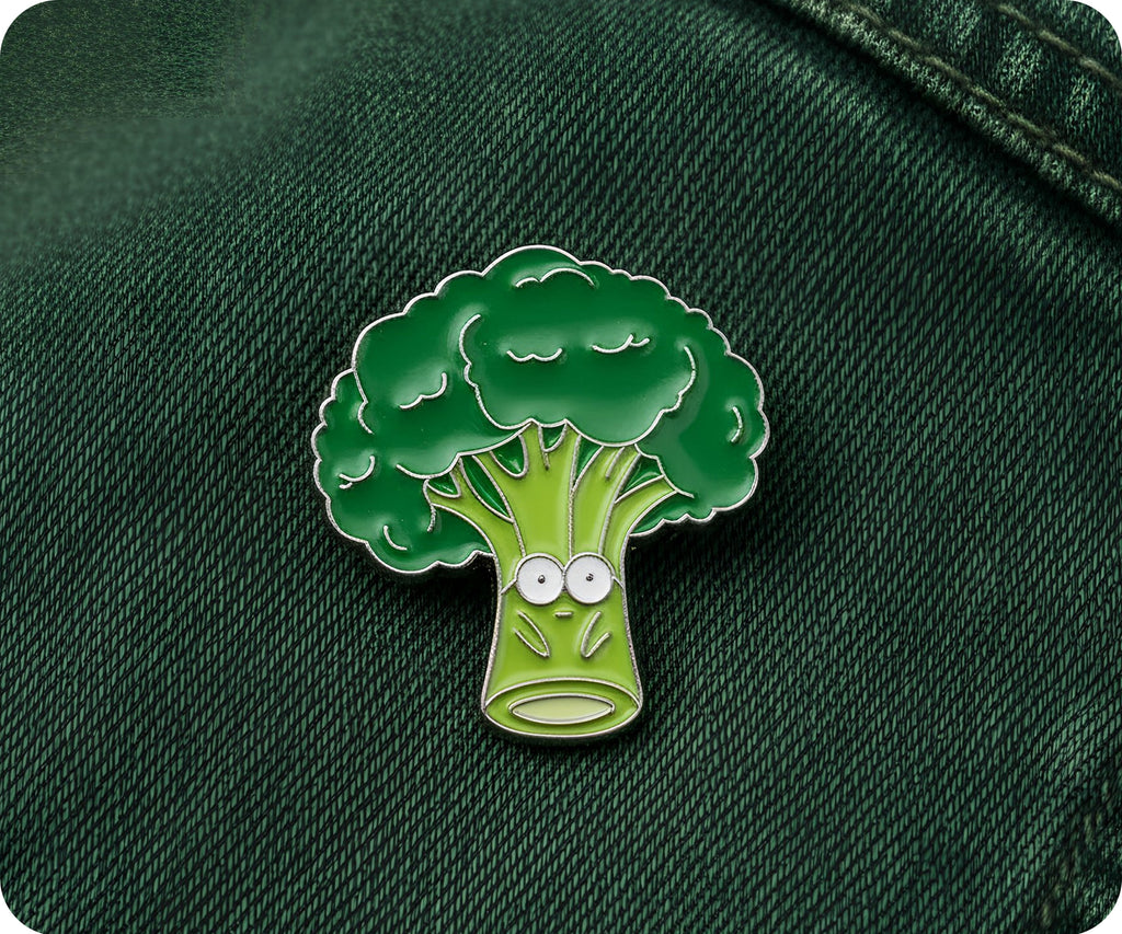 Broccoli Vegetable Pin Badge
