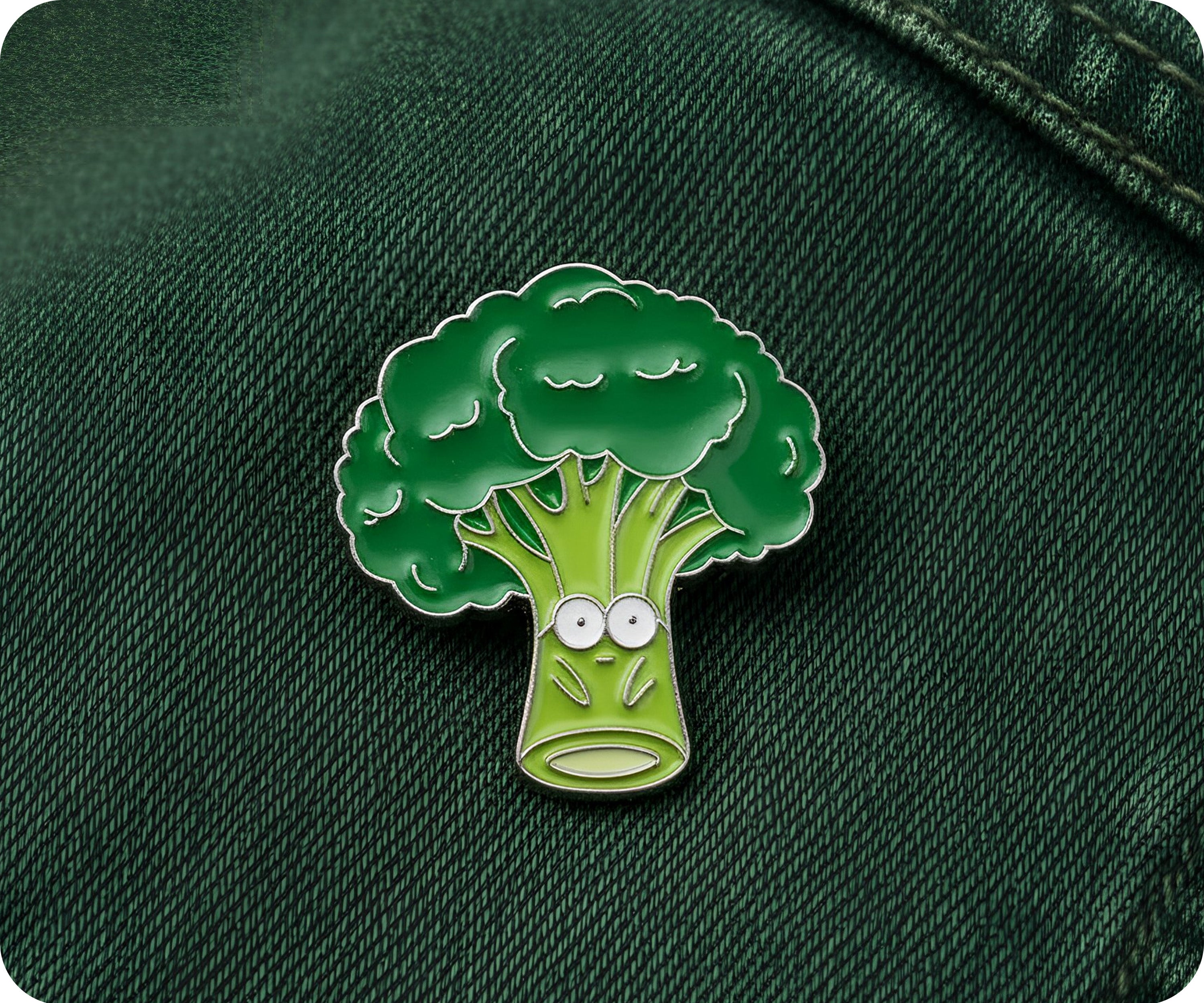 Broccoli Vegetable Pin Badge