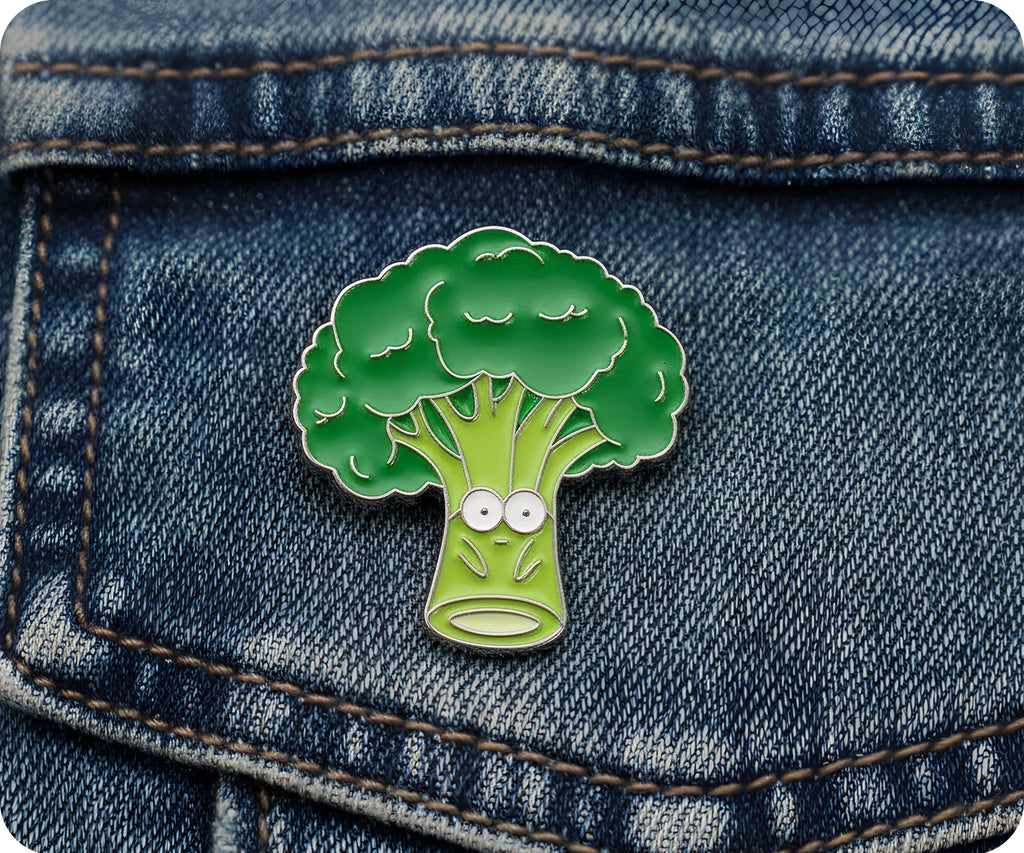 Broccoli Vegetable Pin Badge