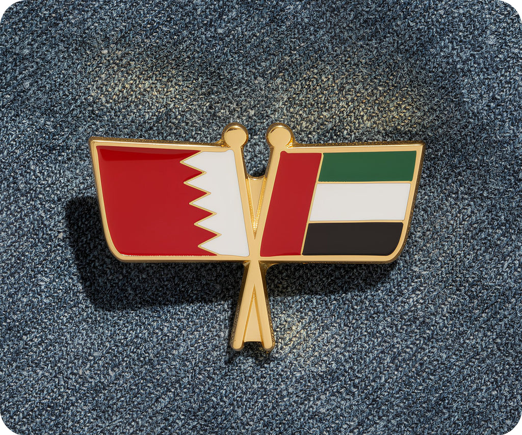 Bahrain & United Arab Emirates UAE  Friendship Pin Badge