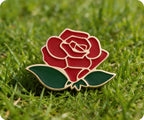 Red Rose Pin Badge