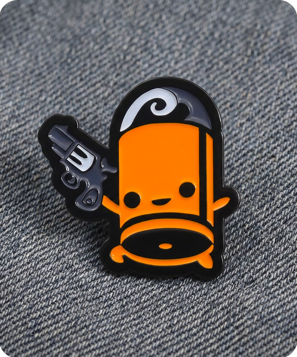 Cute Bullet Character Enamel Lapel Pin Badge