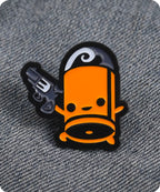 Cute Bullet Character Enamel Lapel Pin Badge