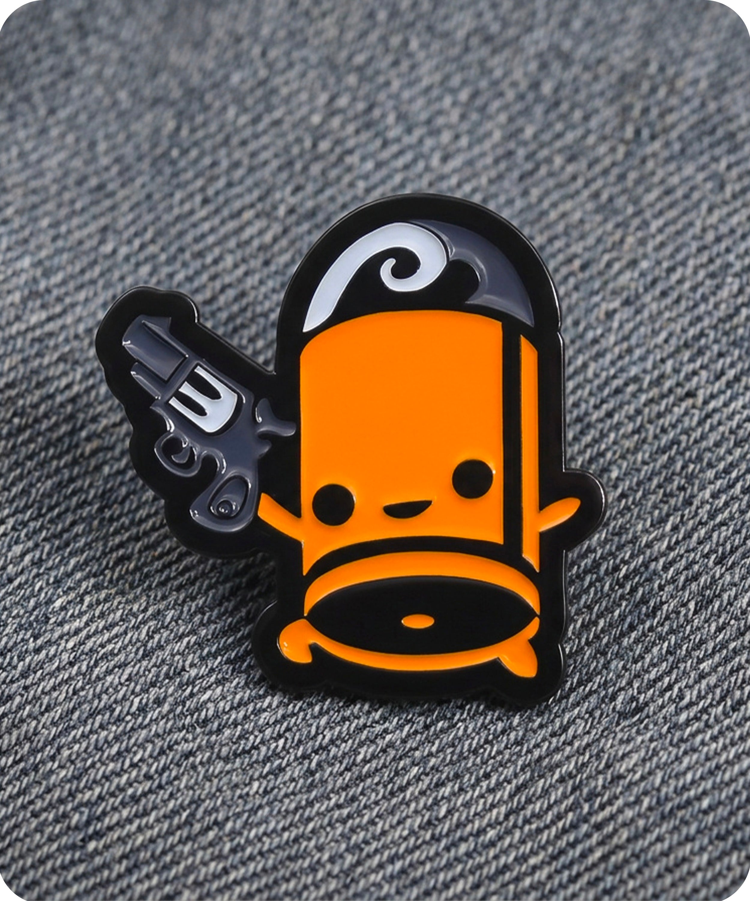 Cute Bullet Character Enamel Lapel Pin Badge