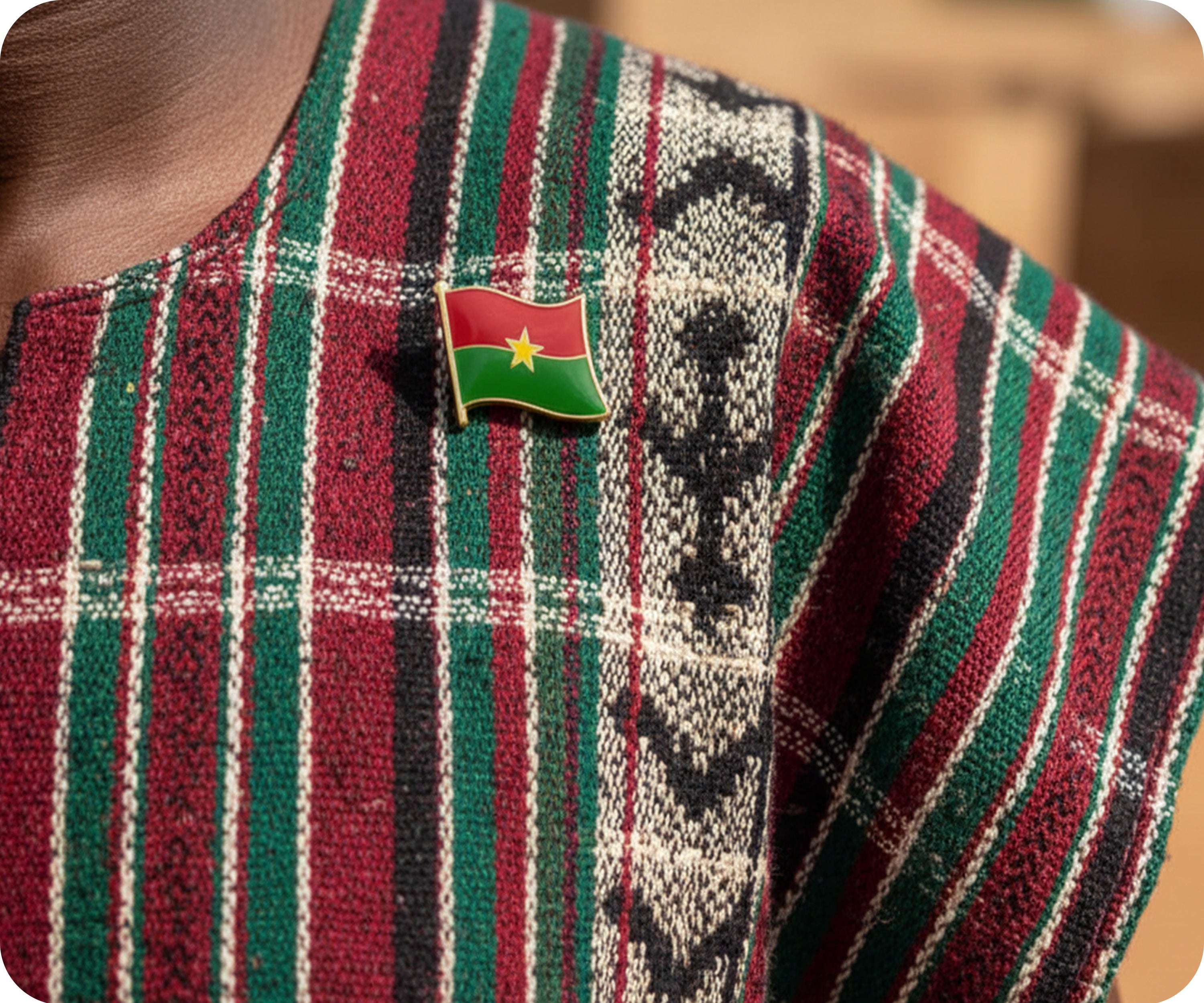 Burkina Faso Flag Pin Badge