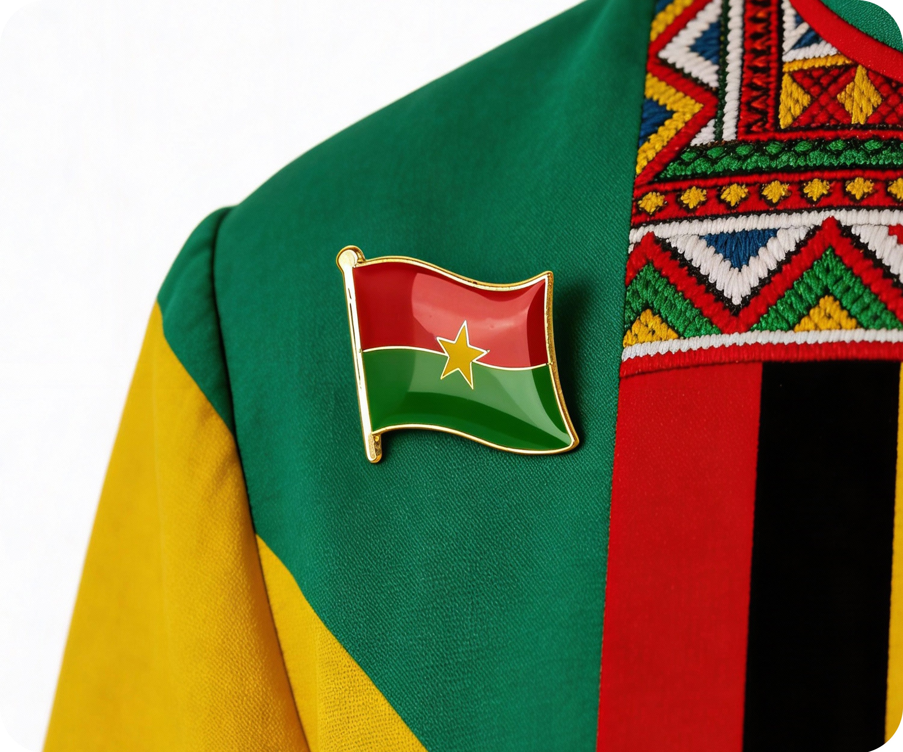 Burkina Faso Flag Pin Badge
