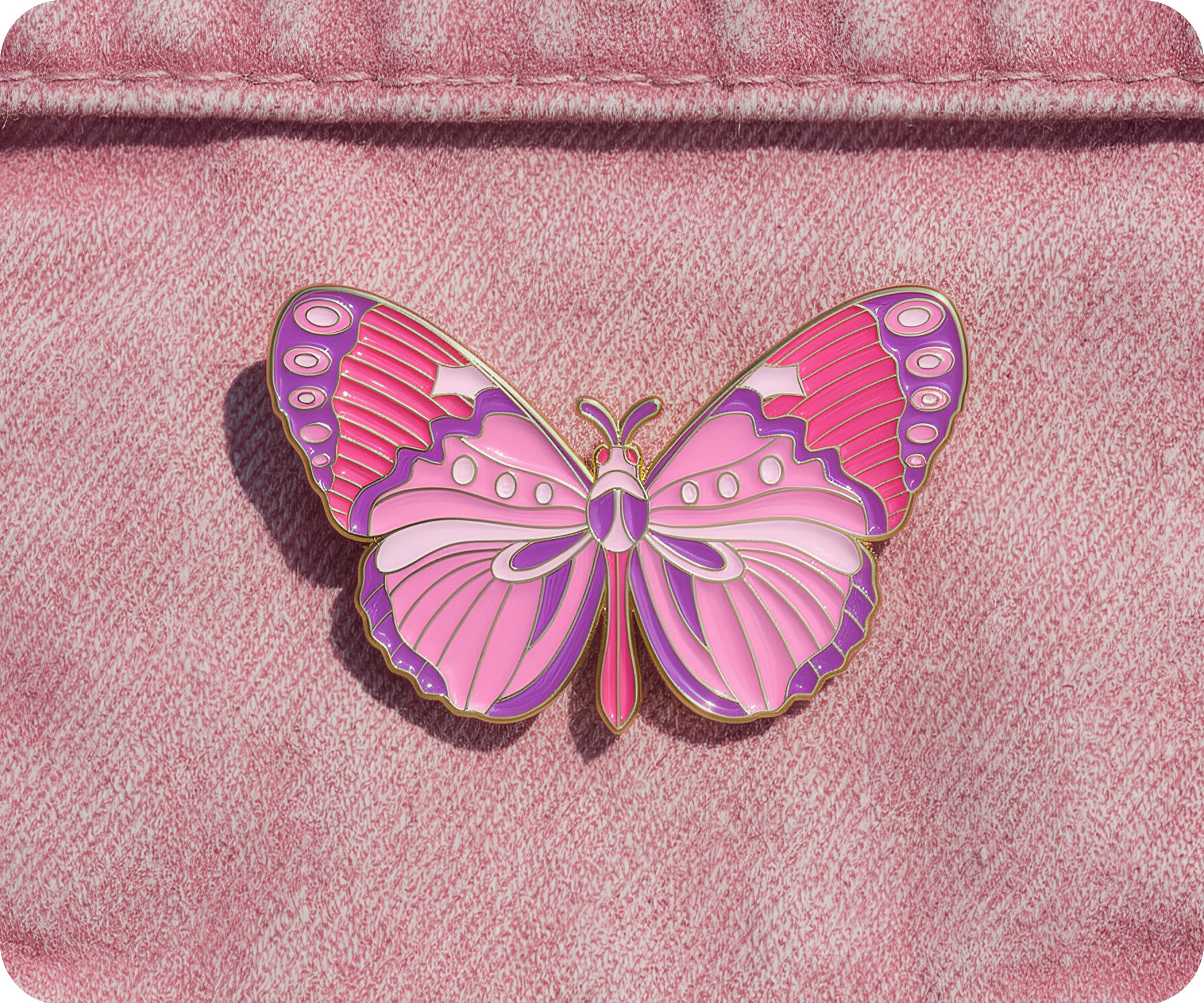 Pin de mariposa rosa Imagen secundaria del producto