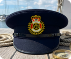 Navy Officer Cap Badge Buoy Crown Iron On Patch (6.5 x 5.5cm)