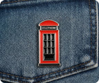 London Red United Kingdom Telephone Box Pin Badge
