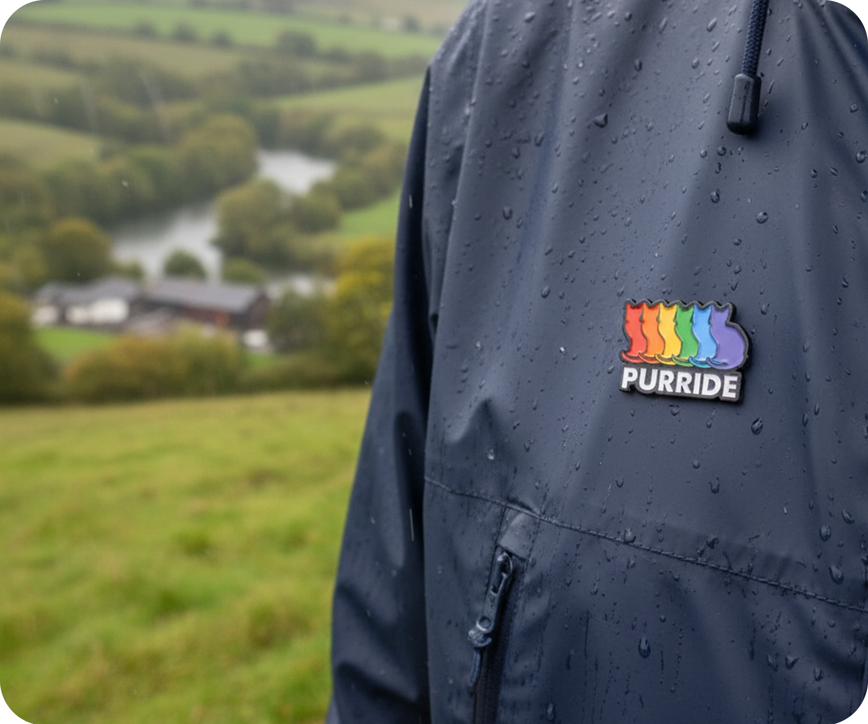 Insignia con el orgullo gay de gatos Purride