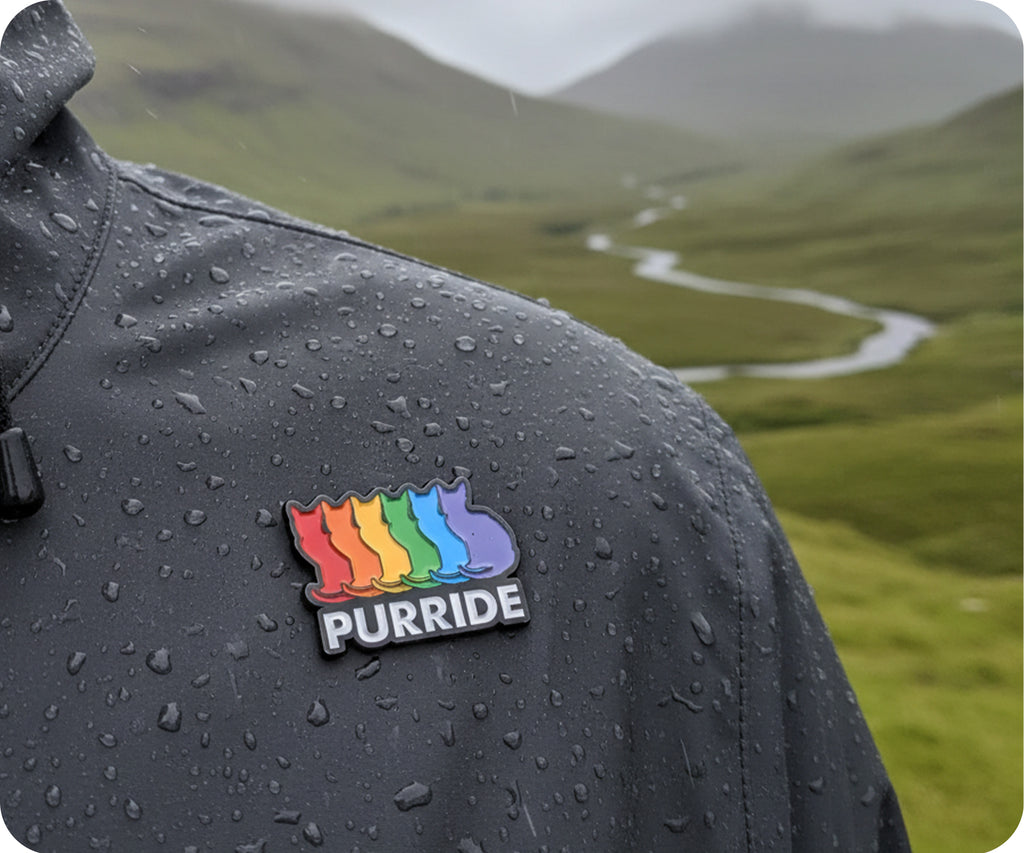 Insignia con el orgullo gay de gatos Purride