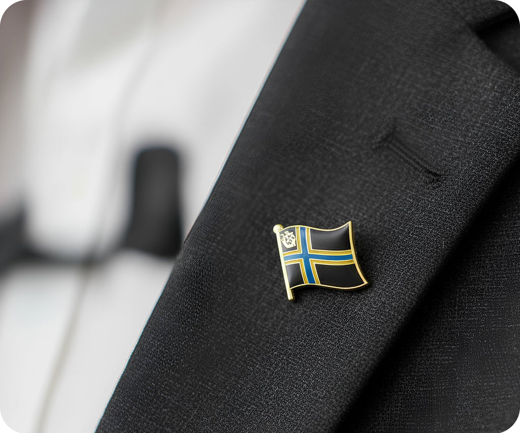 Caithness Scottish County Flag Pin Badge