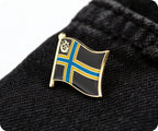 Caithness Scottish County Flag Pin Badge