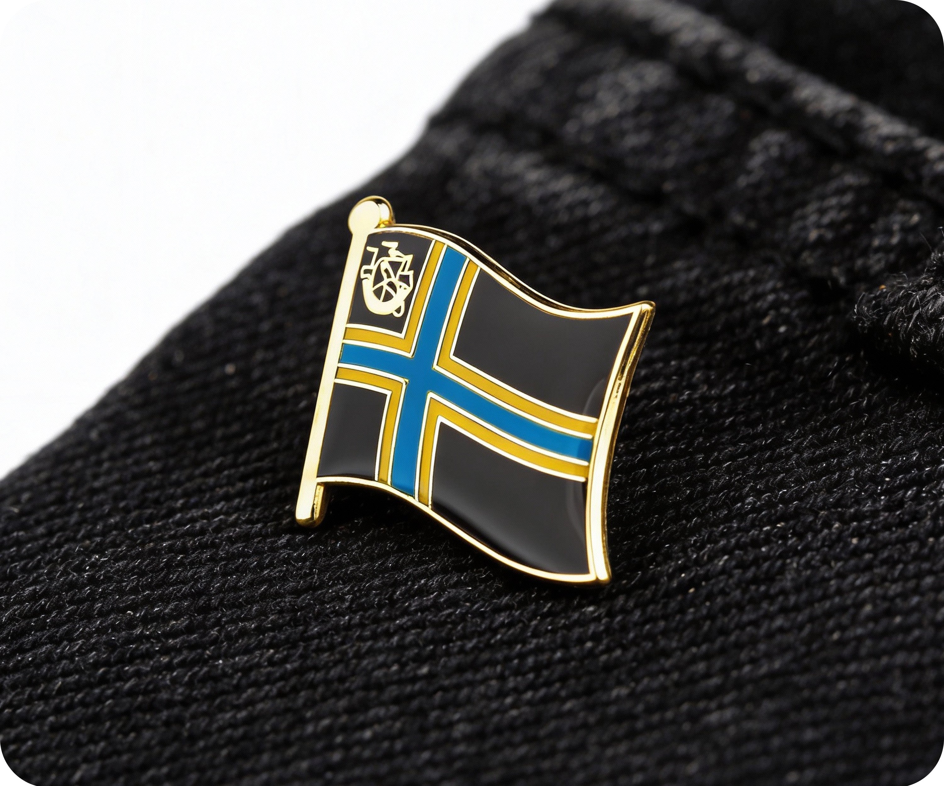 Caithness Scottish County Flag Pin Badge