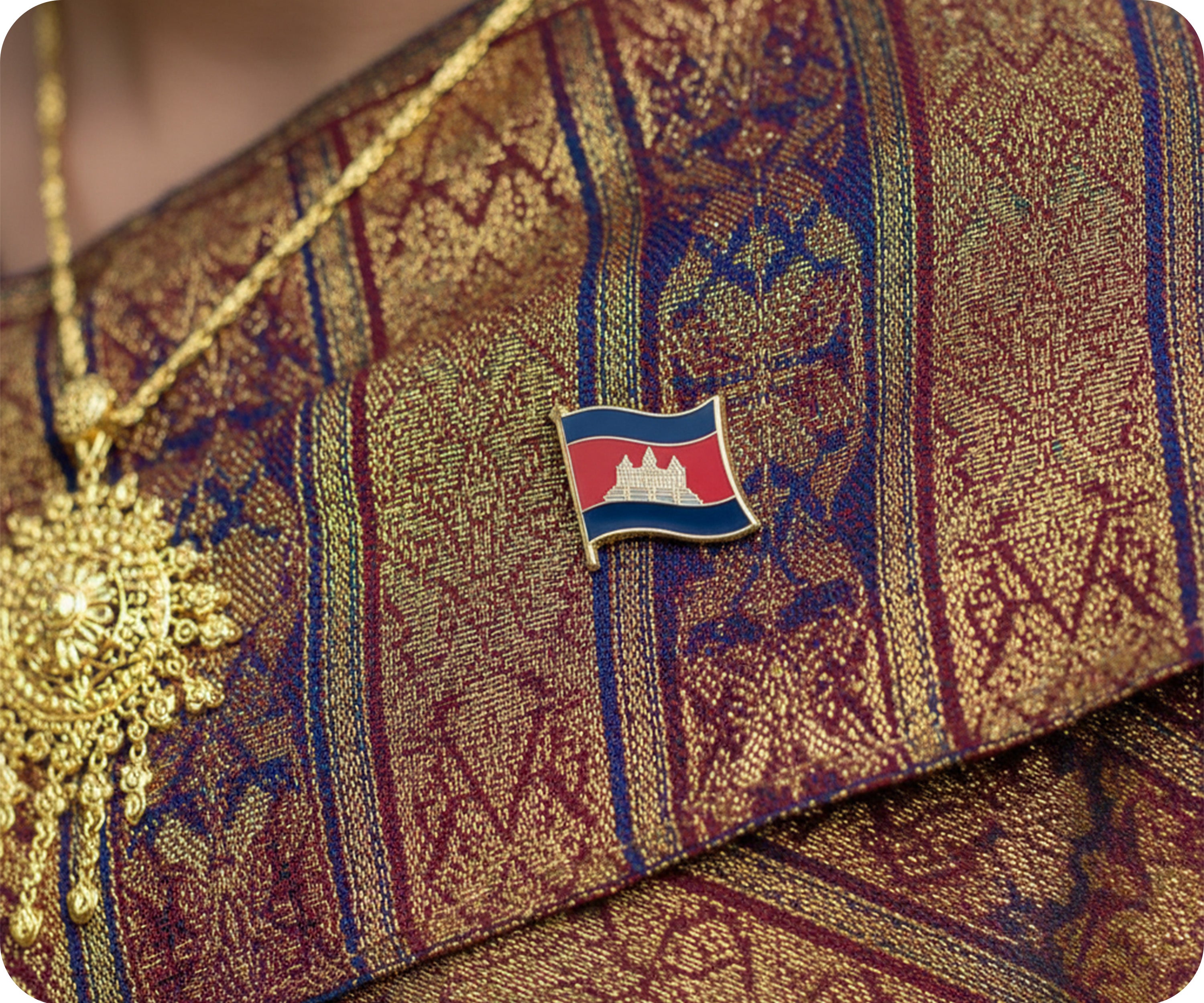Cambodia Flag Pin Badge