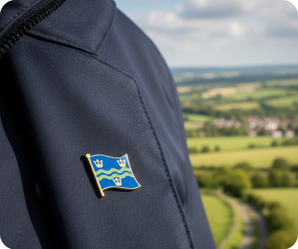 Cambridge Regional English County Flag Pin Badge