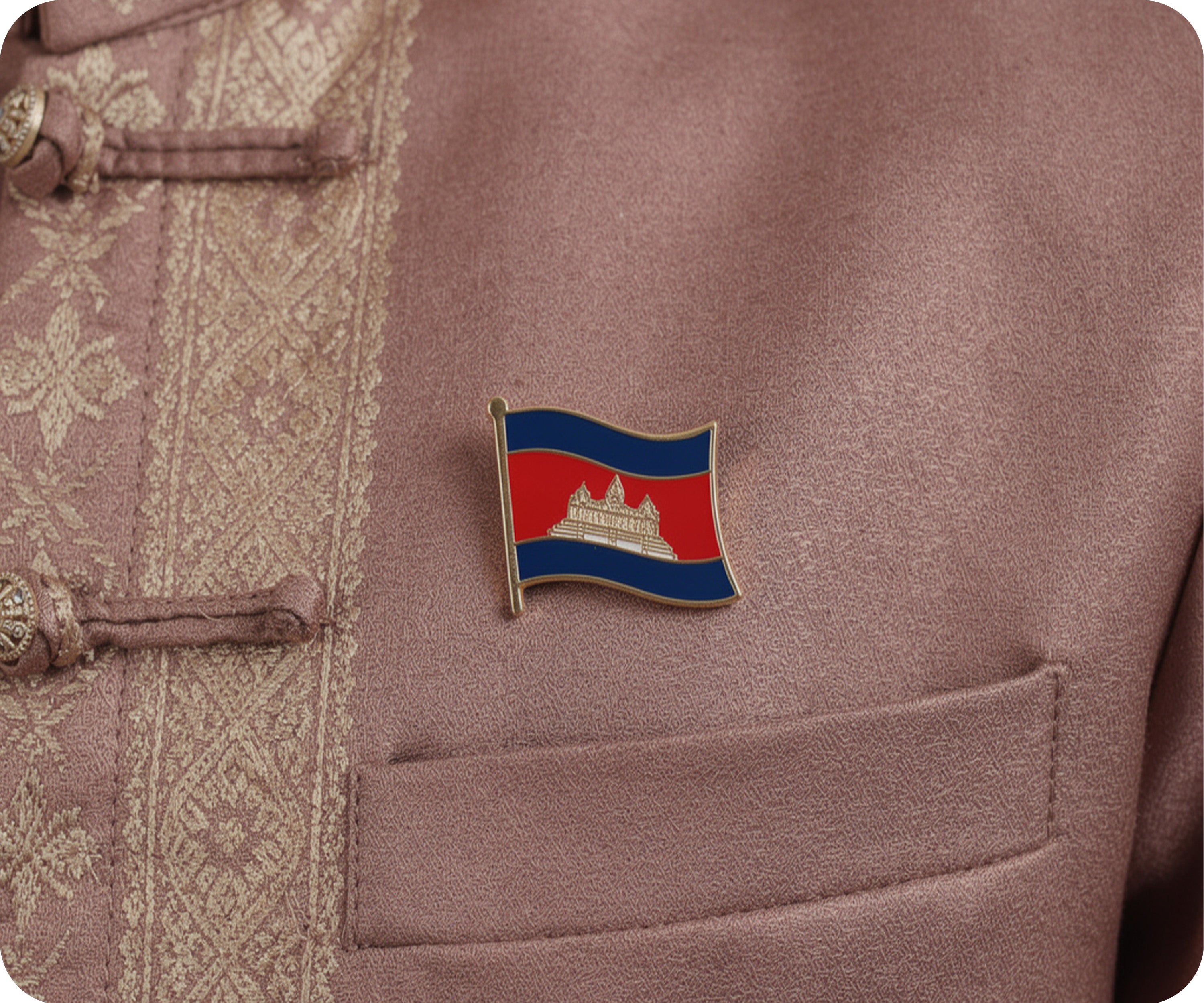 Cambodia Flag Pin Badge