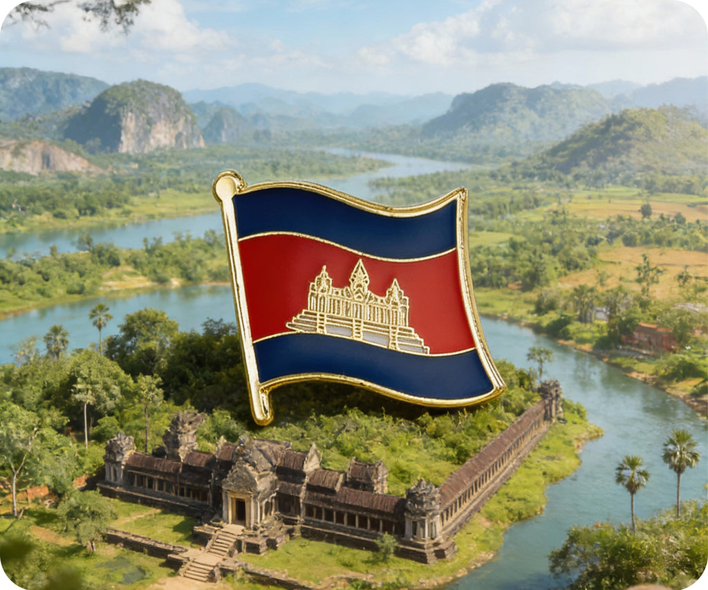 Cambodia Flag Pin Badge