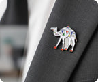 Arabian Camel Colour Pattern Pin Badge