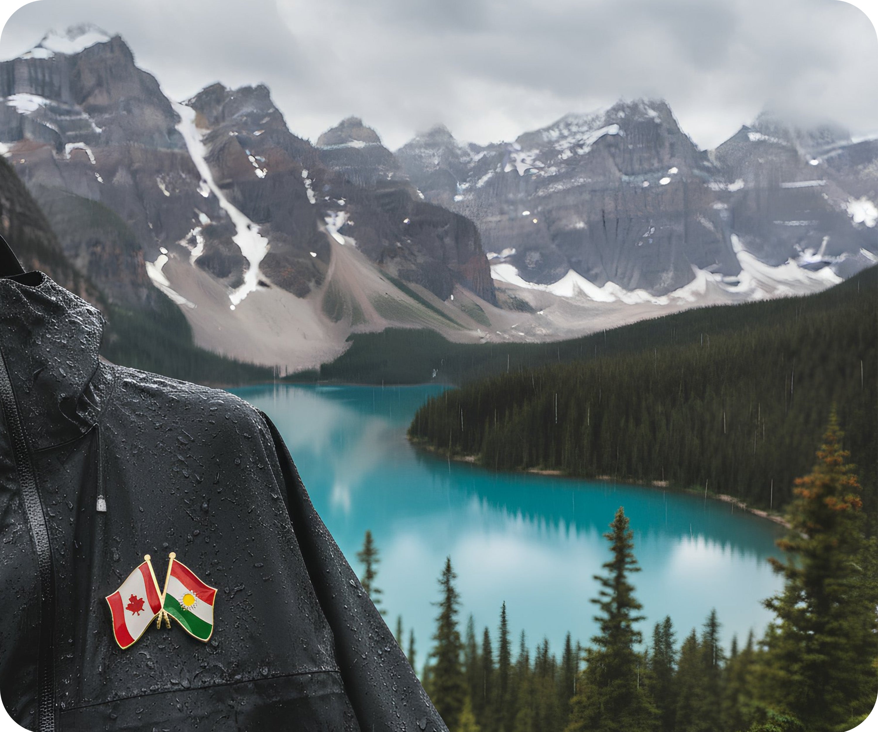 Canada & Kurdistan Friendship Pin Badge