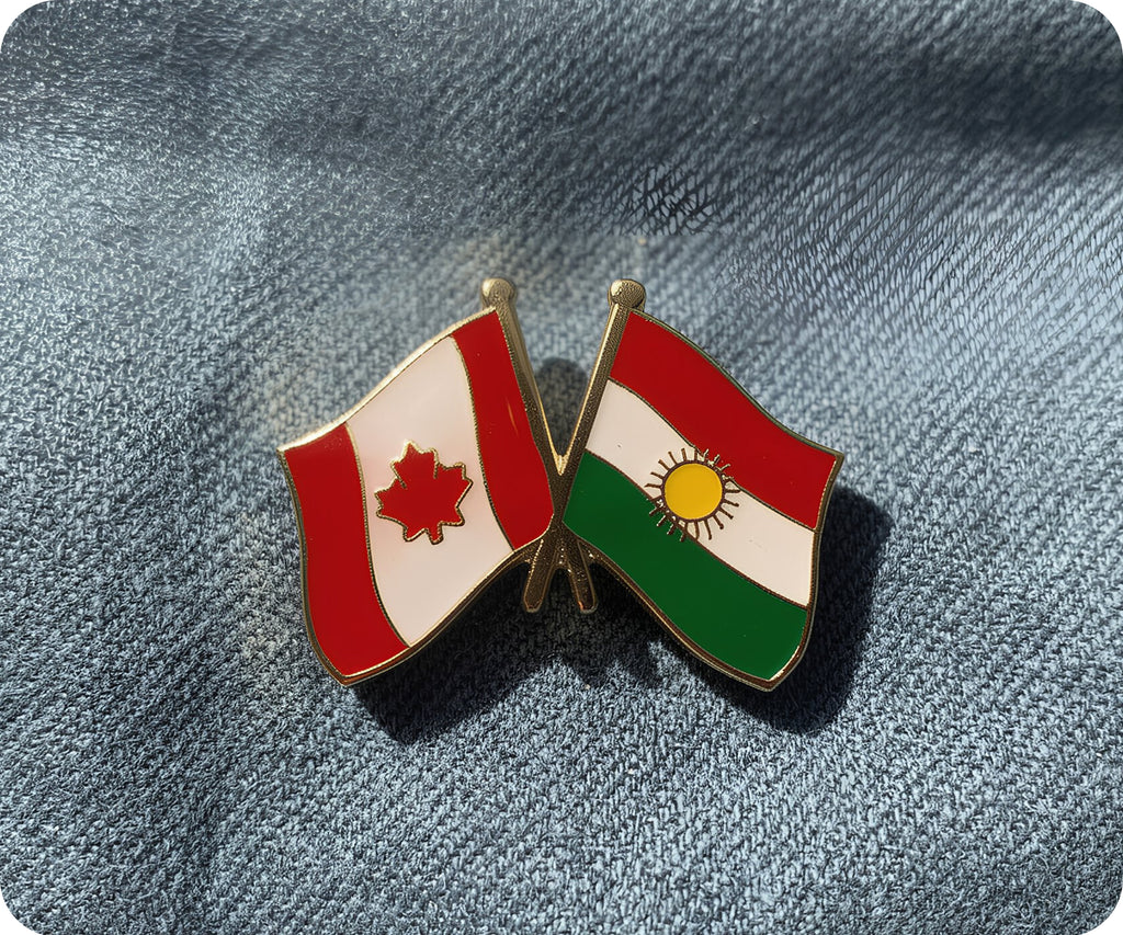 Canada & Kurdistan Friendship Pin Badge