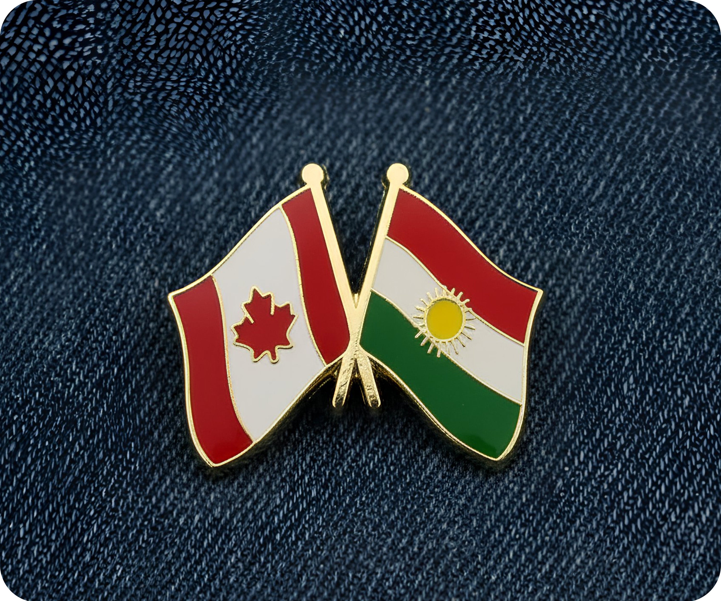 Canada & Kurdistan Friendship Pin Badge
