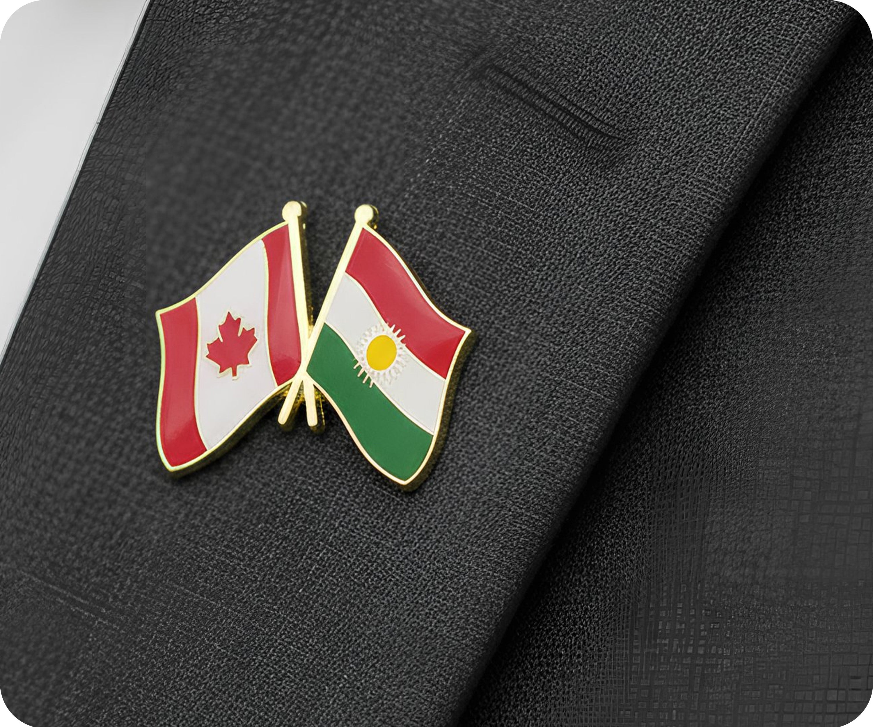 Insignia/Pin de amistad Canadá y Kurdistán Imagen secundaria del producto