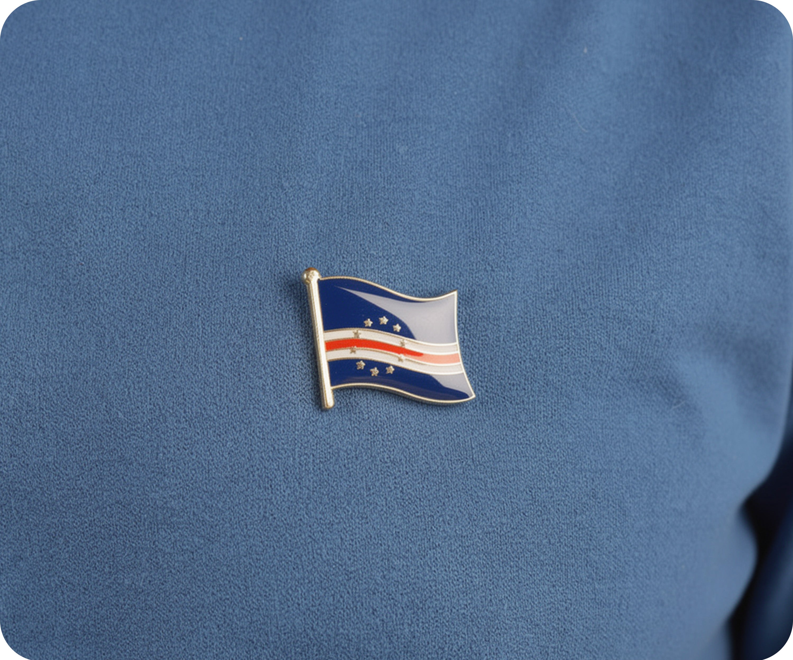 Cape Cabo Verde Flag Pin Badge