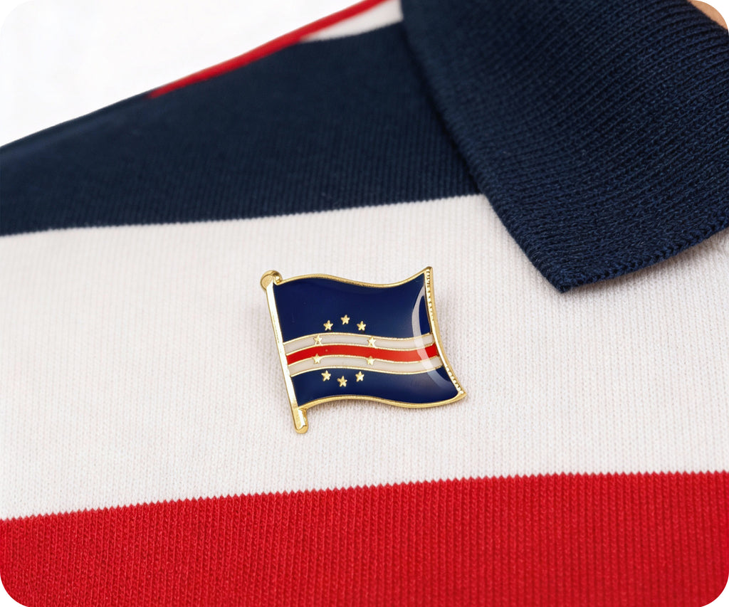 Cape Cabo Verde Flag Pin Badge