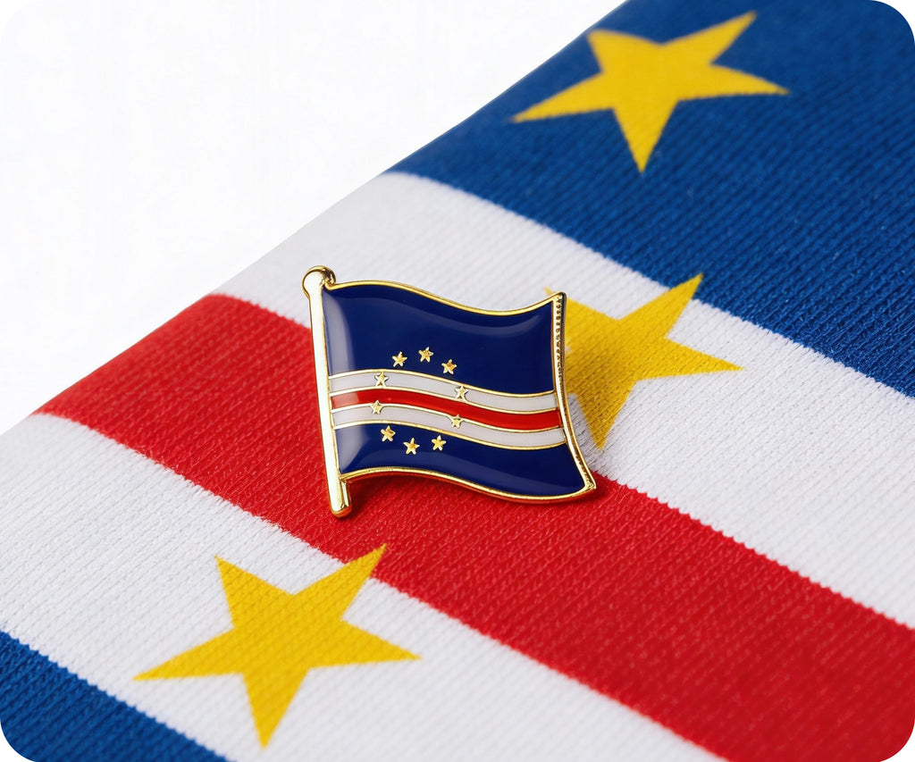 Cape Cabo Verde Flag Pin Badge