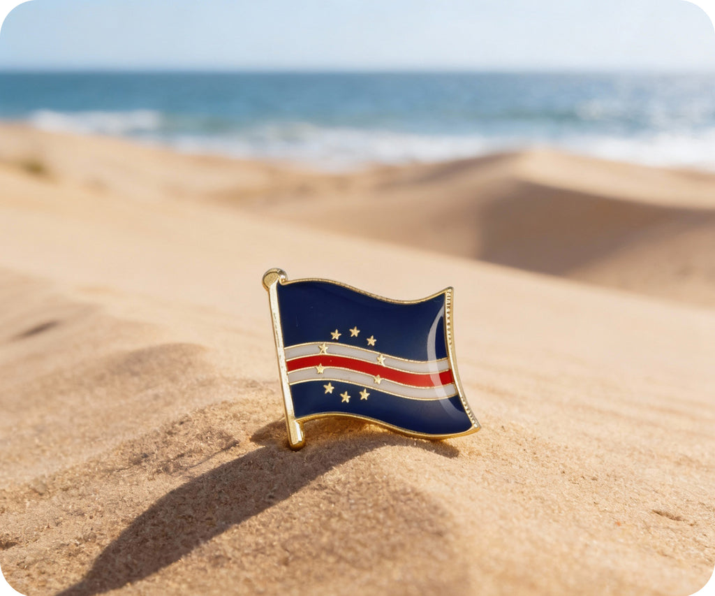 Cape Cabo Verde Flag Pin Badge