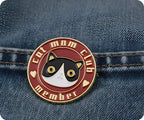 Cat Mom Club Member Pin Badge