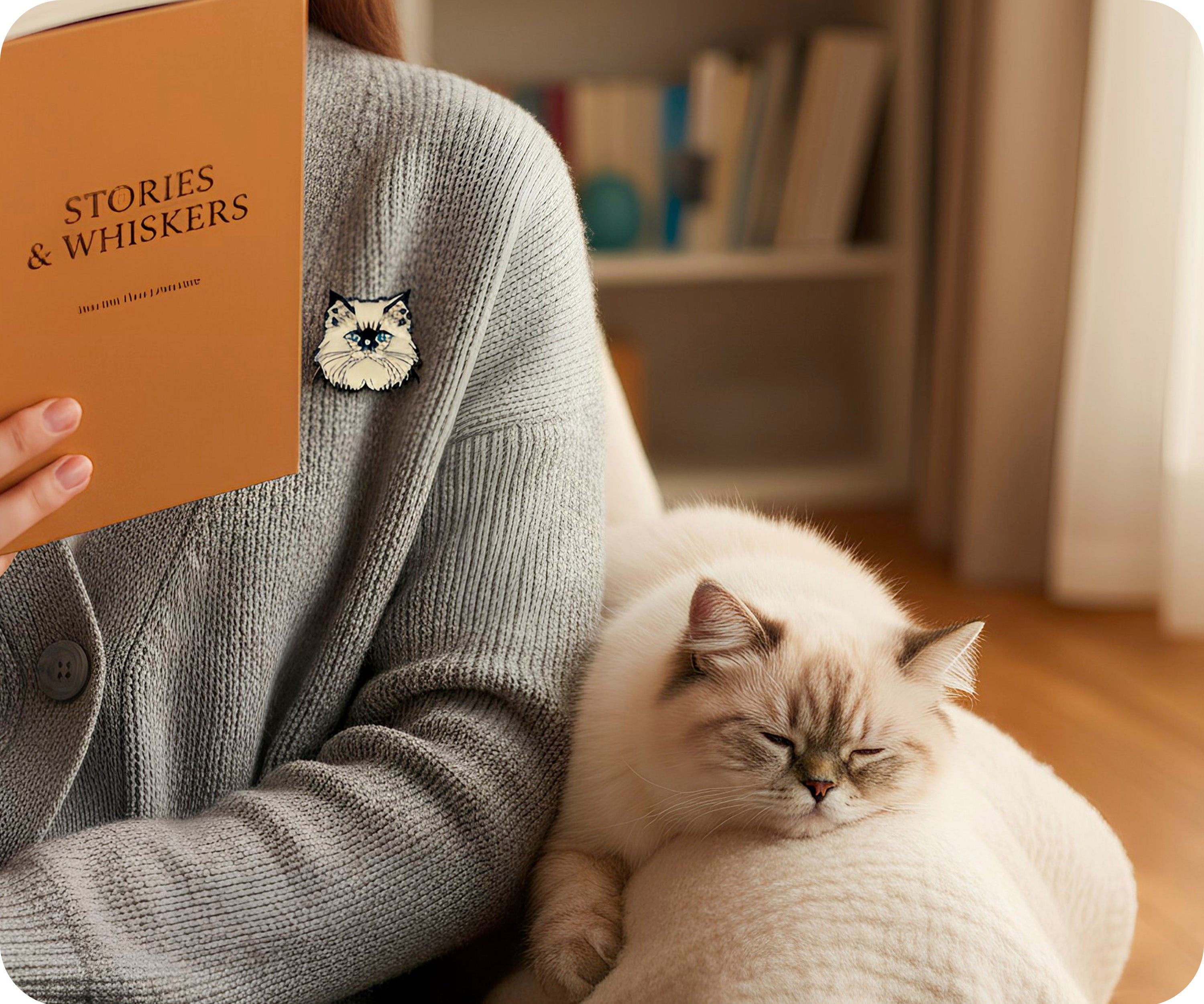 Persian Cat Pin Badge