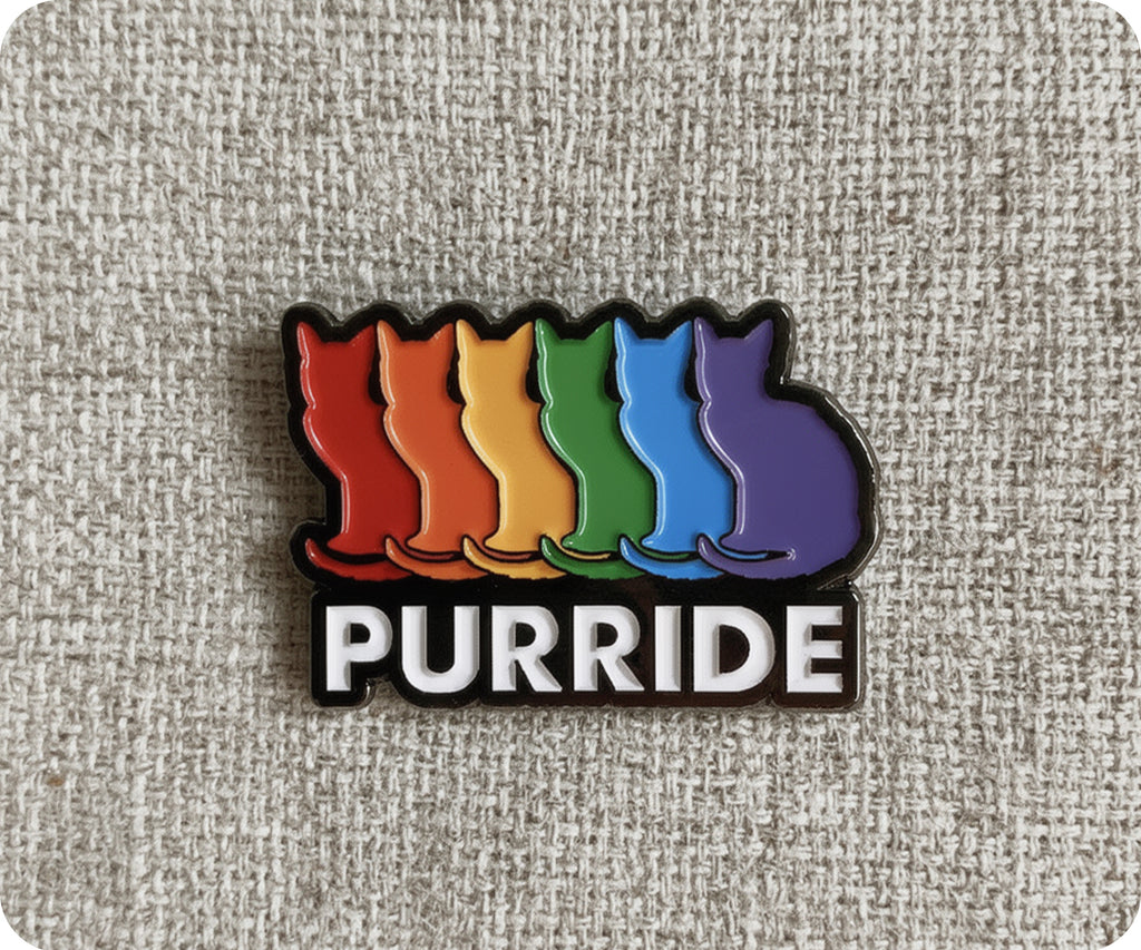 Insignia con el orgullo gay de gatos Purride