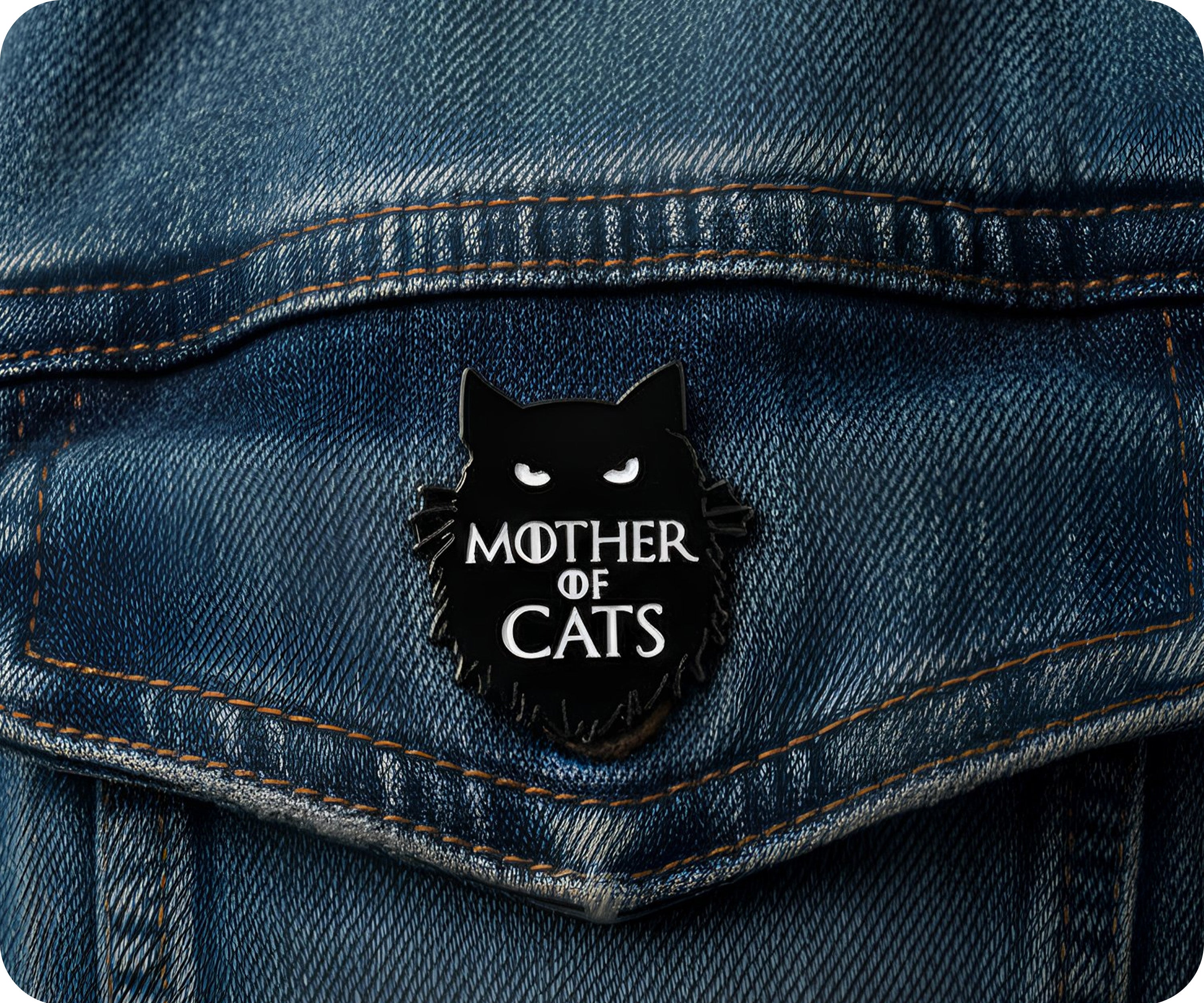 Mother Of Cats Pin Badge