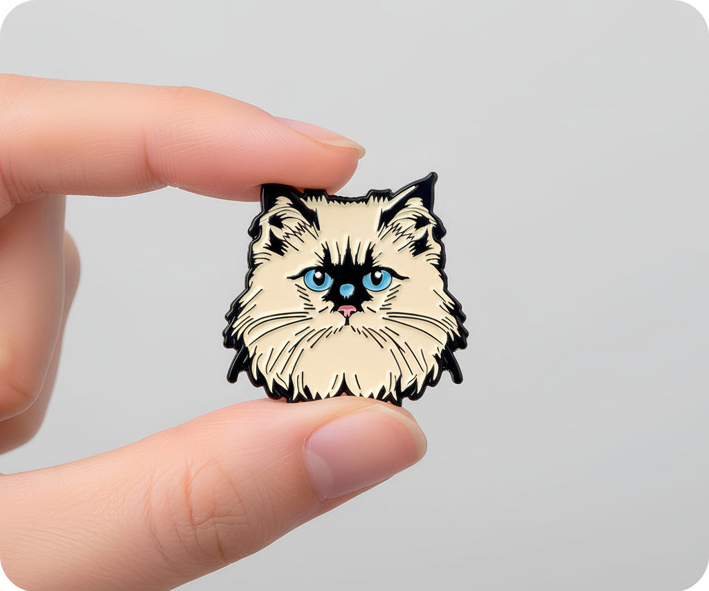 Persian Cat Pin Badge