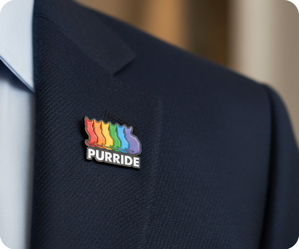 Insignia con el orgullo gay de gatos Purride